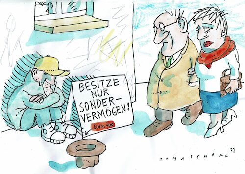 Cartoon: Sondervermögen (medium) by Jan Tomaschoff tagged staatsschulden,haushalt,staatsschulden,haushalt