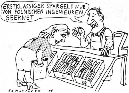 Cartoon: Spargel (medium) by Jan Tomaschoff tagged spargel,spargel,gemüse