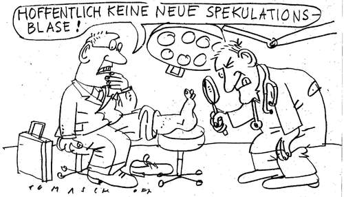 Cartoon: Spekulationsblase (medium) by Jan Tomaschoff tagged spekulationsblase