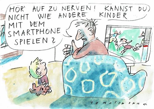Cartoon: Spiel (medium) by Jan Tomaschoff tagged langeweile,home,schooling,kita,langeweile,home,schooling,kita