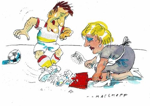 Cartoon: Sport (medium) by Jan Tomaschoff tagged fussball,fussball