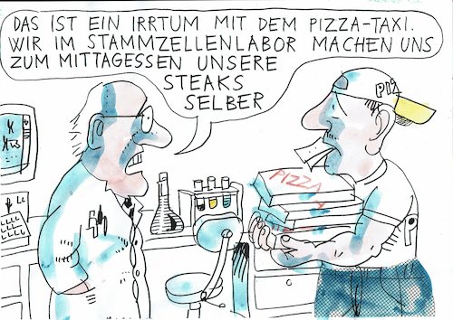 Cartoon: Stammzellen (medium) by Jan Tomaschoff tagged fleisch,stammzellen,fleisch,stammzellen