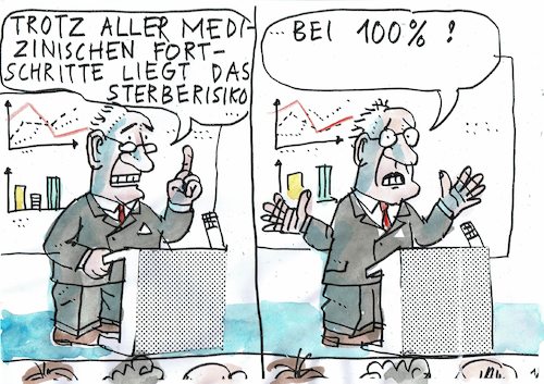 Cartoon: Statistik (medium) by Jan Tomaschoff tagged gesundheit,lebensverlängerung,gesundheit,lebensverlängerung