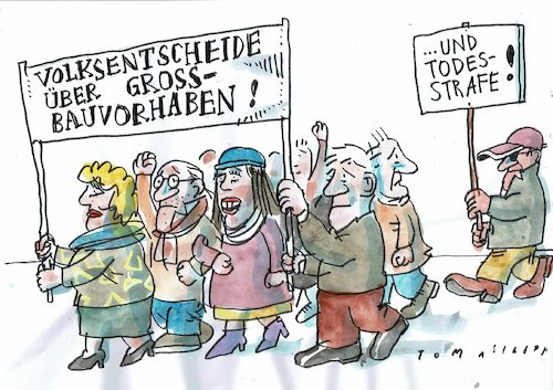 Cartoon: Stimme des Volkes (medium) by Jan Tomaschoff tagged populismus,volksentscheide,populismus,volksentscheide