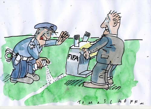 Cartoon: Stop (medium) by Jan Tomaschoff tagged fifa,fussball,fifa,fussball