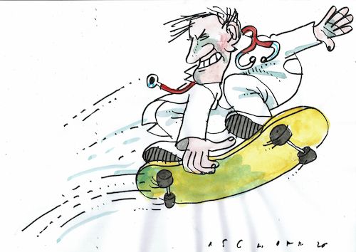 Cartoon: Superdoc (medium) by Jan Tomaschoff tagged arzt,arzt