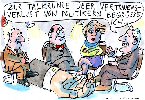 Cartoon: Talk (medium) by Jan Tomaschoff tagged politikverdrossenheit,vertrauensverlust
