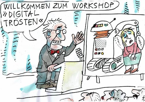 Cartoon: Trost (medium) by Jan Tomaschoff tagged digitalisierung,psyche,beziehung,digitalisierung,psyche,beziehung