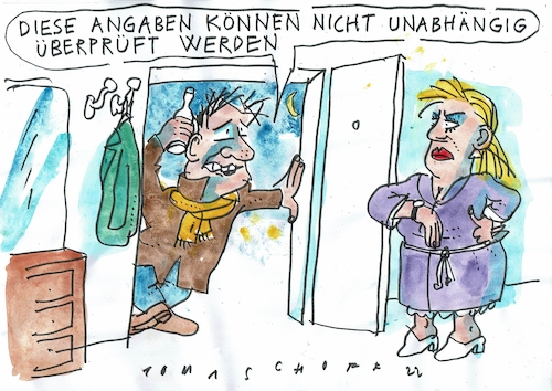 Cartoon: Überprüfung (medium) by Jan Tomaschoff tagged angaben,überprüfung,fake,news,angaben,überprüfung,fake,news