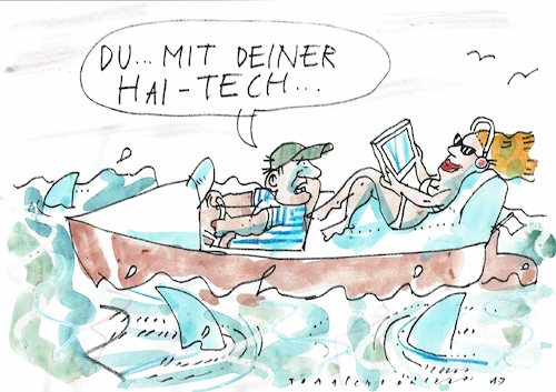 Cartoon: Urlaub (medium) by Jan Tomaschoff tagged hi,tech,hi,tech
