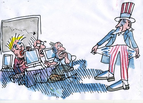 Cartoon: US finances (medium) by Jan Tomaschoff tagged usa,finanzen,usa,finanzen