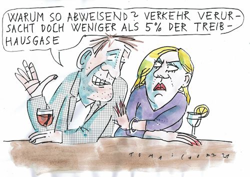 Cartoon: Verkehr (medium) by Jan Tomaschoff tagged umwelt,treibhausgase,verkehr,anmache,umwelt,treibhausgase,verkehr,anmache