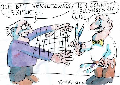 Cartoon: Vernetzung (medium) by Jan Tomaschoff tagged it,internet,computer,it,internet,computer
