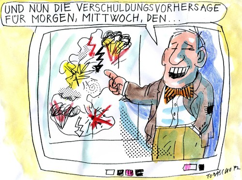 Cartoon: Verschuldung (medium) by Jan Tomaschoff tagged steuern,staatsverschuldung,staatsverschuldung,steuern
