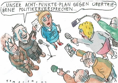 Cartoon: Versprechen (medium) by Jan Tomaschoff tagged politiker,versprechen,lügen,politiker,versprechen,lügen