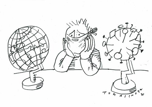 Cartoon: Virus 2 (medium) by Jan Tomaschoff tagged gesundheit,virus,corona,epidemie,gesundheit,virus,corona,epidemie