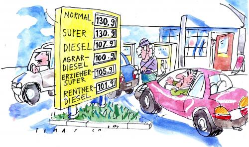Cartoon: Volltanken (medium) by Jan Tomaschoff tagged benzinpreise,agrardiesel,biosprit