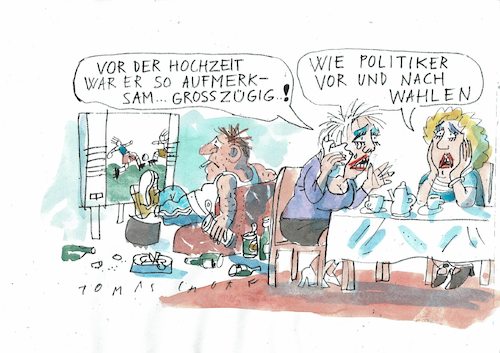 Cartoon: Wahlversprechen (medium) by Jan Tomaschoff tagged wahlen,wahlen