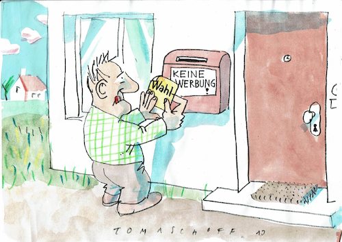 Cartoon: Wahlwerbung (medium) by Jan Tomaschoff tagged wahl,parteien,werbung,wahl,parteien,werbung