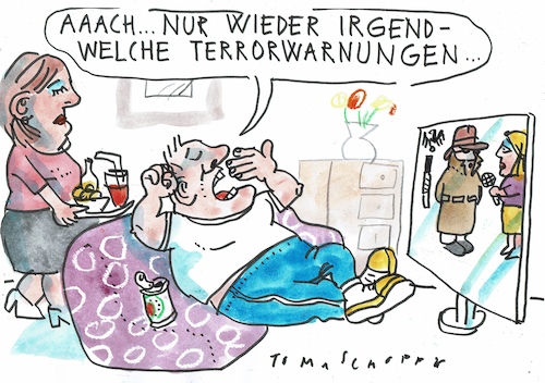 Cartoon: Warnung (medium) by Jan Tomaschoff tagged terror,geheimdienste,angst,terror,geheimdienste,angst