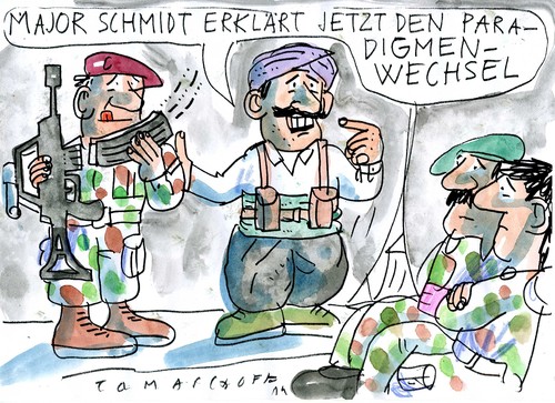 Cartoon: Wechsel (medium) by Jan Tomaschoff tagged kurdistan,paradigmenwechsel,kurdistan,paradigmenwechsel