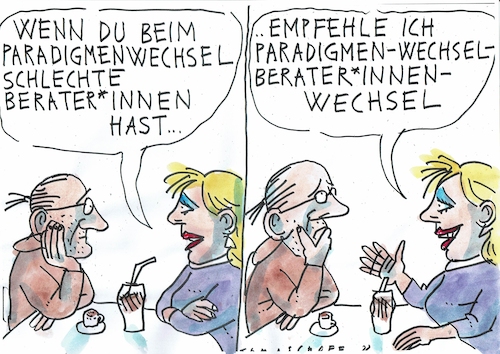 Cartoon: Wechsel (medium) by Jan Tomaschoff tagged paradigmenwechsel,paradigmenwechsel