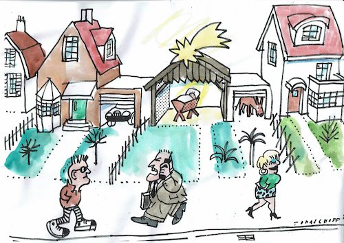 Cartoon: Weihnacht (medium) by Jan Tomaschoff tagged weihnachten,weihnachten