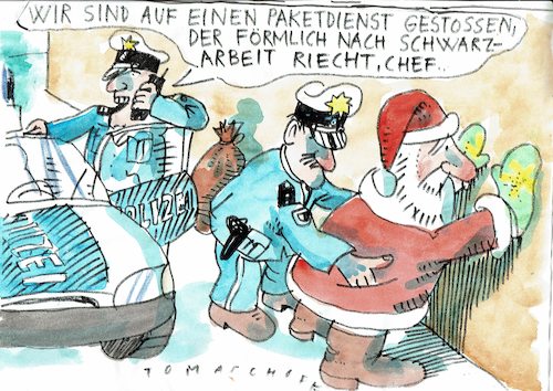 Cartoon: Weihnachten3 (medium) by Jan Tomaschoff tagged pakete,geschenke,weihnachten,pakete,geschenke,weihnachten