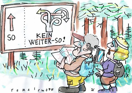 Cartoon: weiter so (medium) by Jan Tomaschoff tagged politik,parteien,politik,parteien