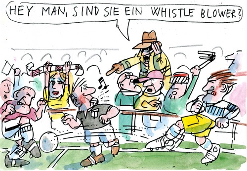 Cartoon: whistle blower (medium) by Jan Tomaschoff tagged no,no