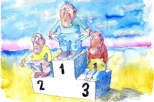 Cartoon: Winner (medium) by Jan Tomaschoff tagged winner,gewinner,sport,gewinnen,sportler,gewinn,preis,preisgeld,arm,armut