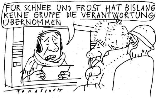 Cartoon: Winter (medium) by Jan Tomaschoff tagged winter,schnee,frost,terror