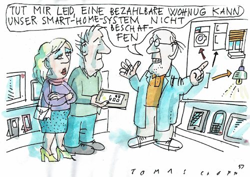Cartoon: Wohnungssuche 1 (medium) by Jan Tomaschoff tagged wohnungsmangel,wohnungsmangel