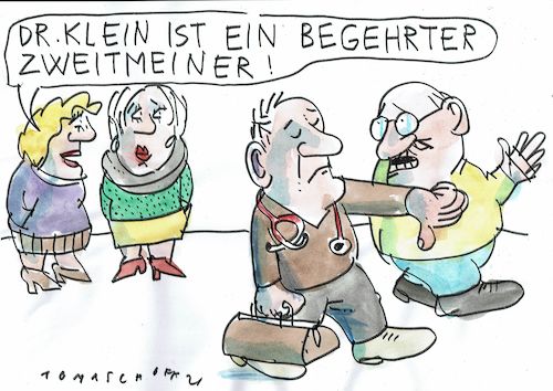 Cartoon: Zweitmeinung (medium) by Jan Tomaschoff tagged ärzte,zweitmeinung,ärzte,zweitmeinung