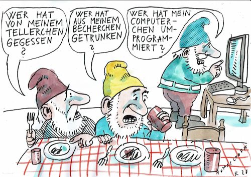 Cartoon: Zwerge (medium) by Jan Tomaschoff tagged computer,digitalisierung,computer,digitalisierung