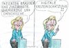 Cartoon: Digital (small) by Jan Tomaschoff tagged gesundheit,empathie,digitalisierung,warken