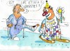 Cartoon: Ernstes Leiden (small) by Jan Tomaschoff tagged gesundheit,klinik,clown
