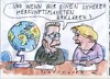 Cartoon: Herkunftsplanet (small) by Jan Tomaschoff tagged migration,flucht,integration