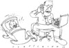 Cartoon: Multitasking (small) by Jan Tomaschoff tagged multitasking,vater,familie,alleinerziehend,nachwuchs,kinder