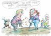 Cartoon: Parterebellen (small) by Jan Tomaschoff tagged cdu,merkel,spd,nahles