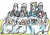 Cartoon: Podiumsdiskussion (small) by Jan Tomaschoff tagged experten,gerede