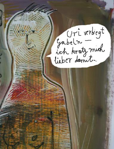 Cartoon: Gabeln (medium) by nele andresen tagged uri,geller,