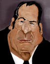 Cartoon: Tommy lee Jones color (small) by MRDias tagged caricature