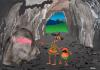 Cartoon: scrawl by the wall (small) by draganm tagged art history cave people stone age children