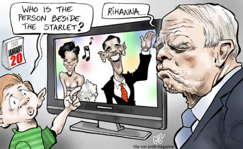Cartoon: Beside The Starlet (medium) by Damien Glez tagged obama,usa
