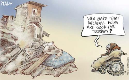 Cartoon: Italy (medium) by Damien Glez tagged italy,ruins