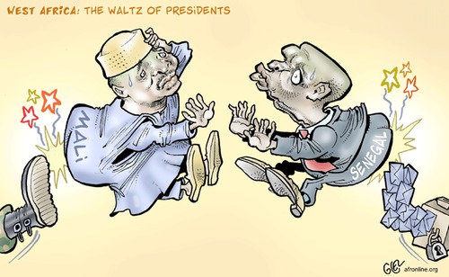 Cartoon: West Africa (medium) by Damien Glez tagged africa,west,senegal,mali
