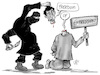 Cartoon: Freedom of expression (small) by Damien Glez tagged freedom,of,expression,terrorism,liberty