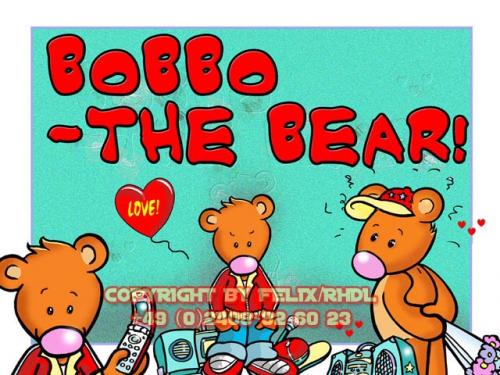 Cartoon: Bobbo the Bear-Bobbo der Bär (medium) by FeliXfromAC tagged bobbo,the,bear,bär,tiere,animals,pleite,cartoon,comic,comix,felix,alias,reinhard,horst,greeting,card,glückwunschkarte,liebe,character,design,mascot,sympathiefigur,beziehung,glück,luck,greetings,