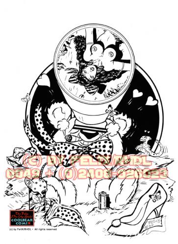 Cartoon: CoolBear ComiX Erotainment (medium) by FeliXfromAC tagged retro,coolbär,frau,woman,comix,erotainment,pin,up,cover,poster,sexy,erotic,comic,cartoon,bad,girls,glamour,stockart